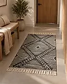 Matto ARBAA Musta 80 x 150 cm Puuvilla
