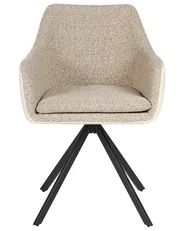 Set of 2 Dining Chairs LITHIA Fabric Taupe_947943