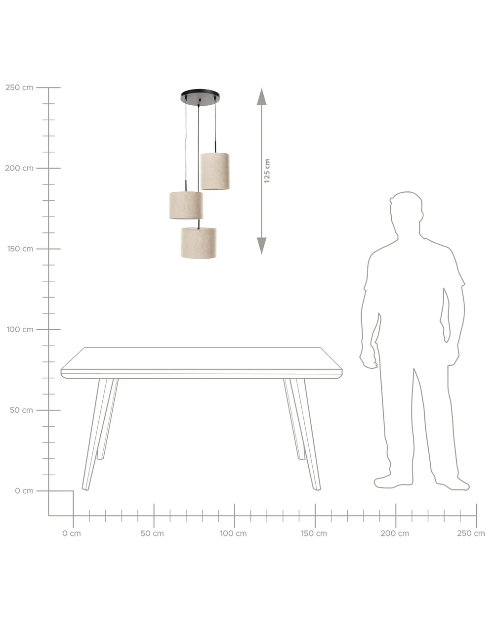 Pendant Lamp PARGUAZA Linen Light Beige_955177