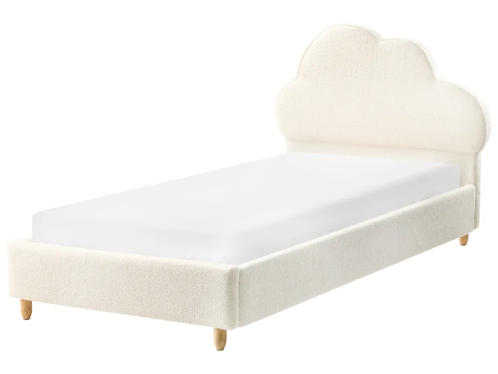 Kids Bed Cloud Boucle BELLEVUE 90 x 200 cm (EU Single) Off-White_984343