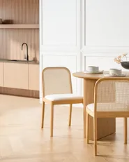 Set med 2 matstolar EDINA Ljusbrun/ Beige_1078492