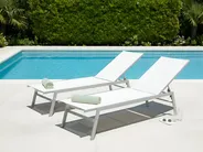 Sun Lounger NOLI Reclining Metal White_781048