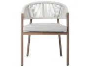 Garden Dining Set 6 Seater FLAVIA with Cushions Metal Brown_936241