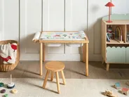 Lasten pöytä ja tuoli KEMPSEY montessori säilytystila Vaaleanruskea_1047495
