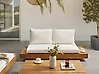 Garden Sofa 2 Seater MARETTIMO Certified Acacia Wood Off-White