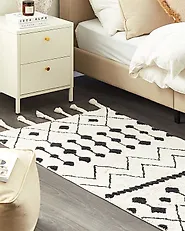 Rug KHEMISSET Off-White 80 x 150 cm Cotton_1183359