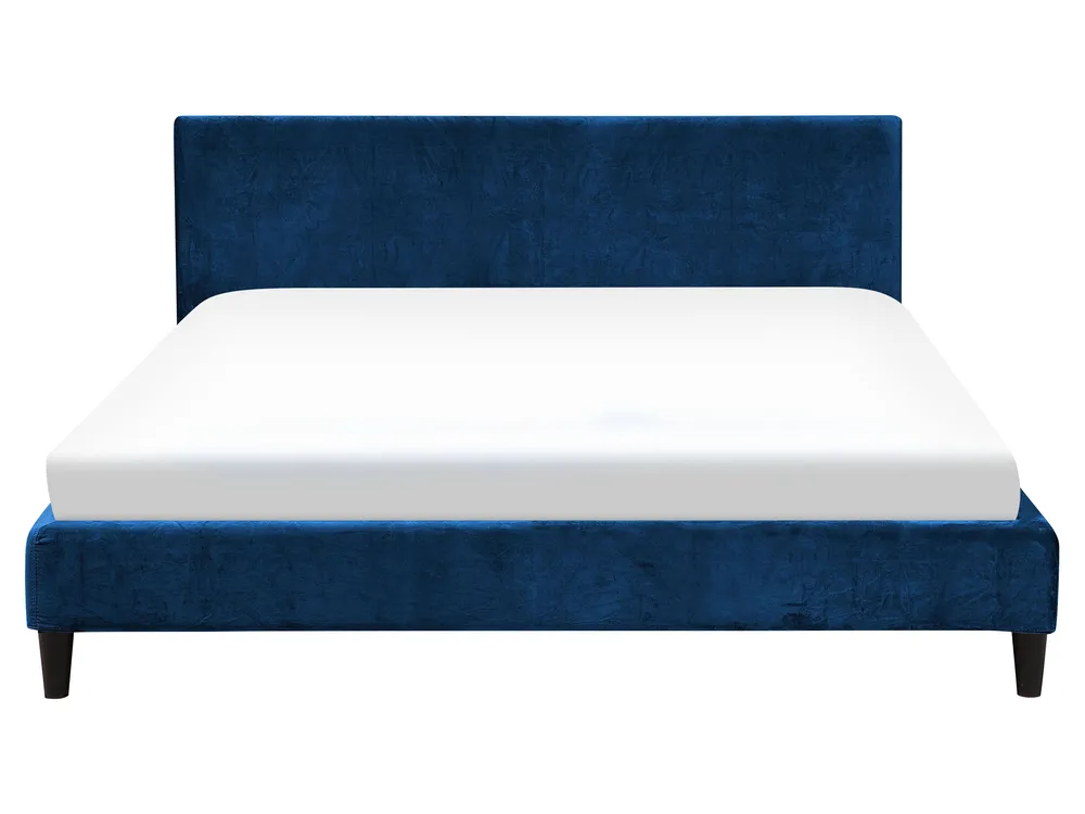Bed Velvet FITOU 160 x 200 cm (EU King Size) Dark Blue_710111