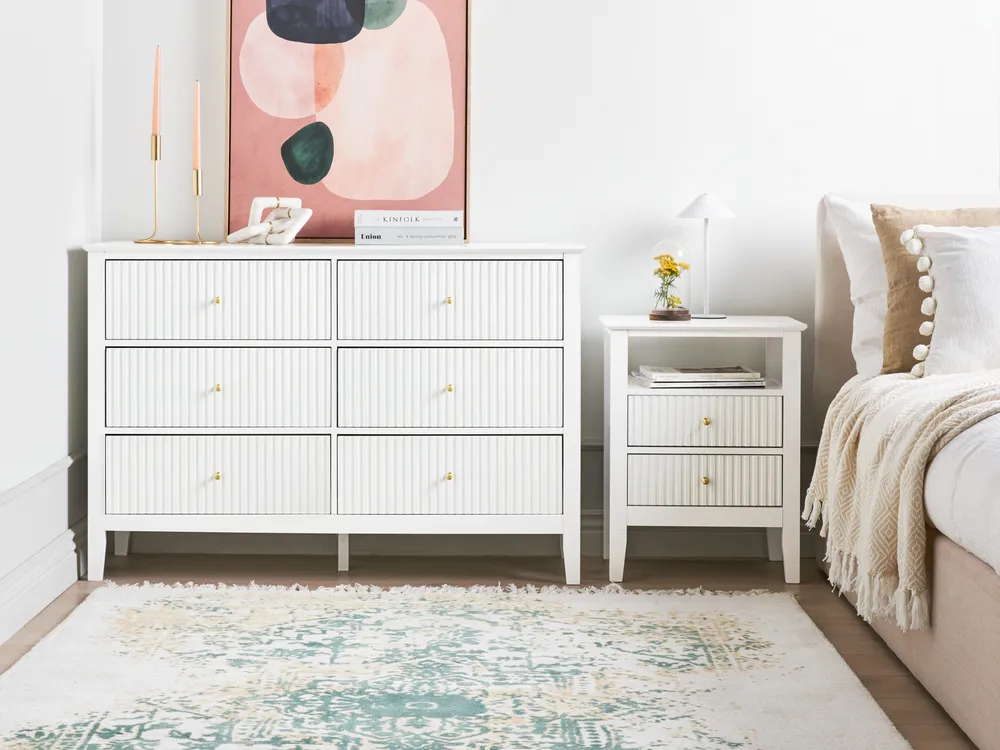 6 Drawer Chest ASSISI White