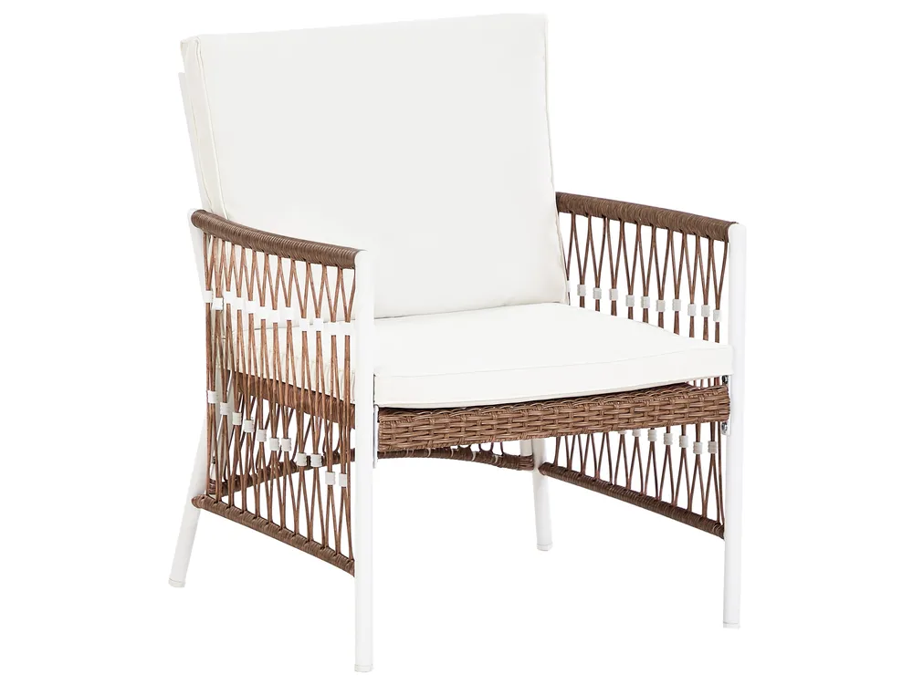 Caféset med kuddar LEVICO Metall Vit_930860