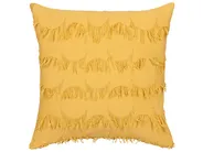 Set of 2 Decorative Cushions AGASTACHE 45 x 45 cm Yellow Geometric Pattern_837989