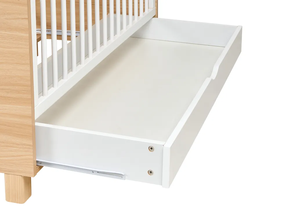 Spjälsäng med förvaringslåda GUNNAR 60 x 120 cm Vit_1004458