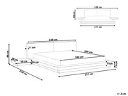 Bed ZEN 180 x 200 cm (EU Super King) Brown Ash Wood_771001