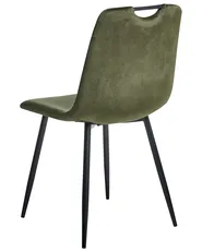 Set med 4 matstolar ARGYLE Sammet Mörkgrön_995880