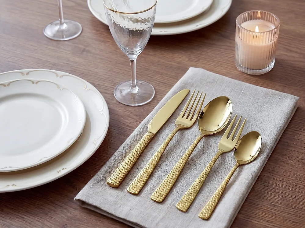 30-Piece Cutlery Set QUADRUCCI Gold