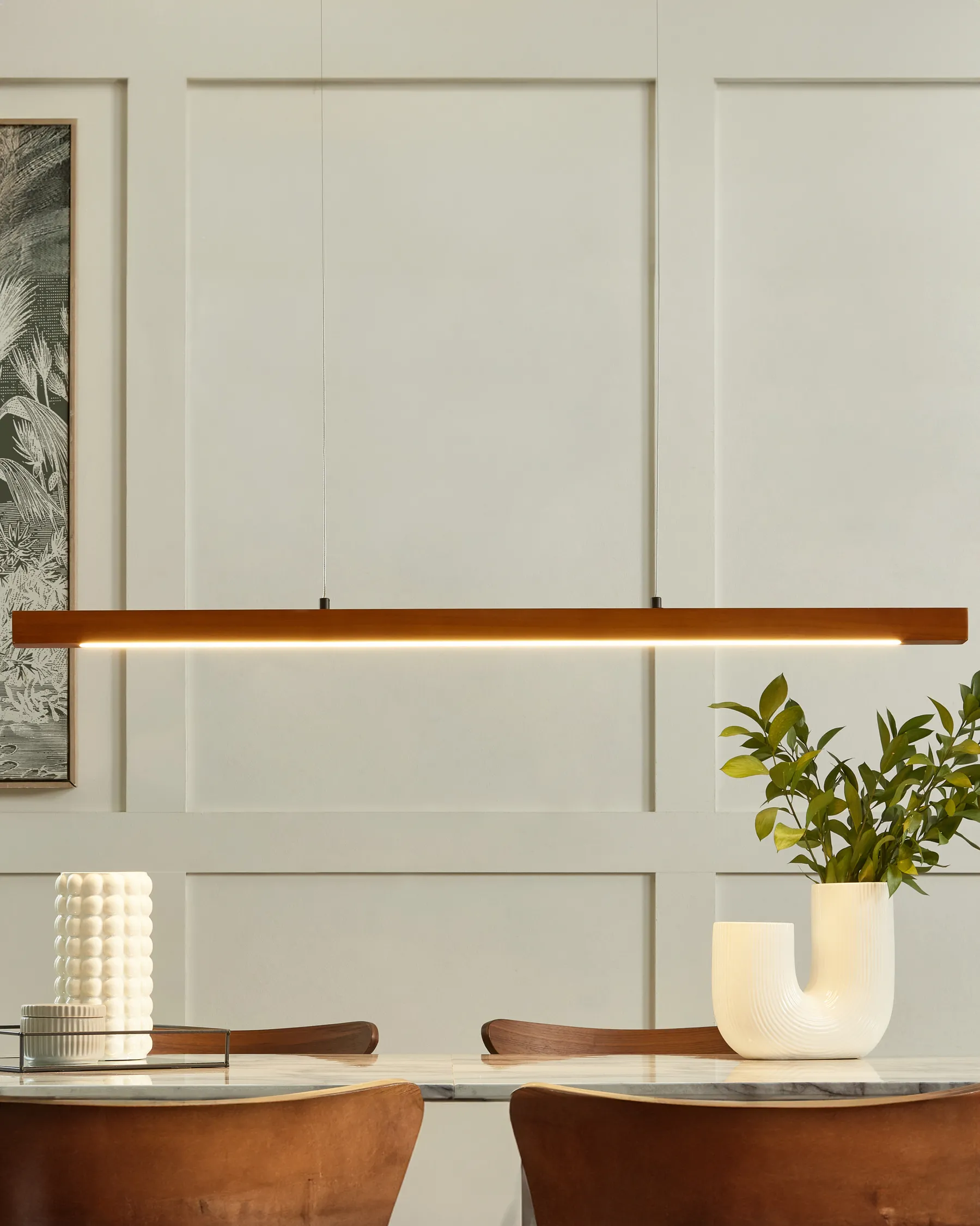 LED-pendellampa STEWARTS med dimmer Ek Mörkbrun_872697