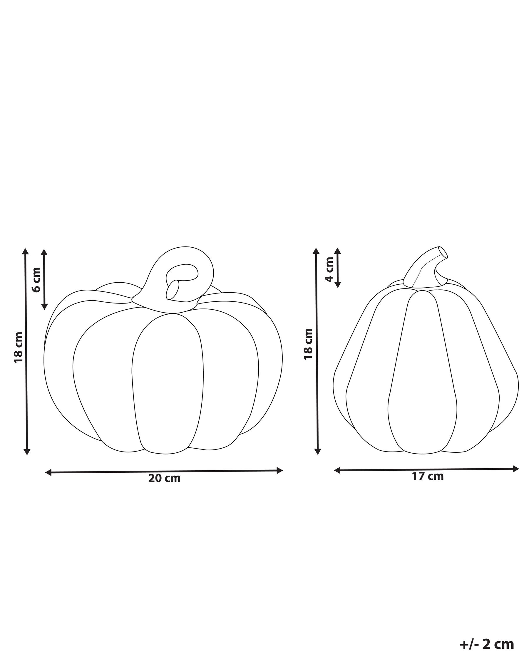 Set of 2 Figurines Pumpkin CHALKIDA Orange_846399