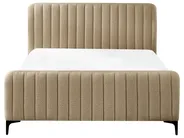 Bed Boucle LUNAN 140 x 200 cm (EU Double) Taupe_960876