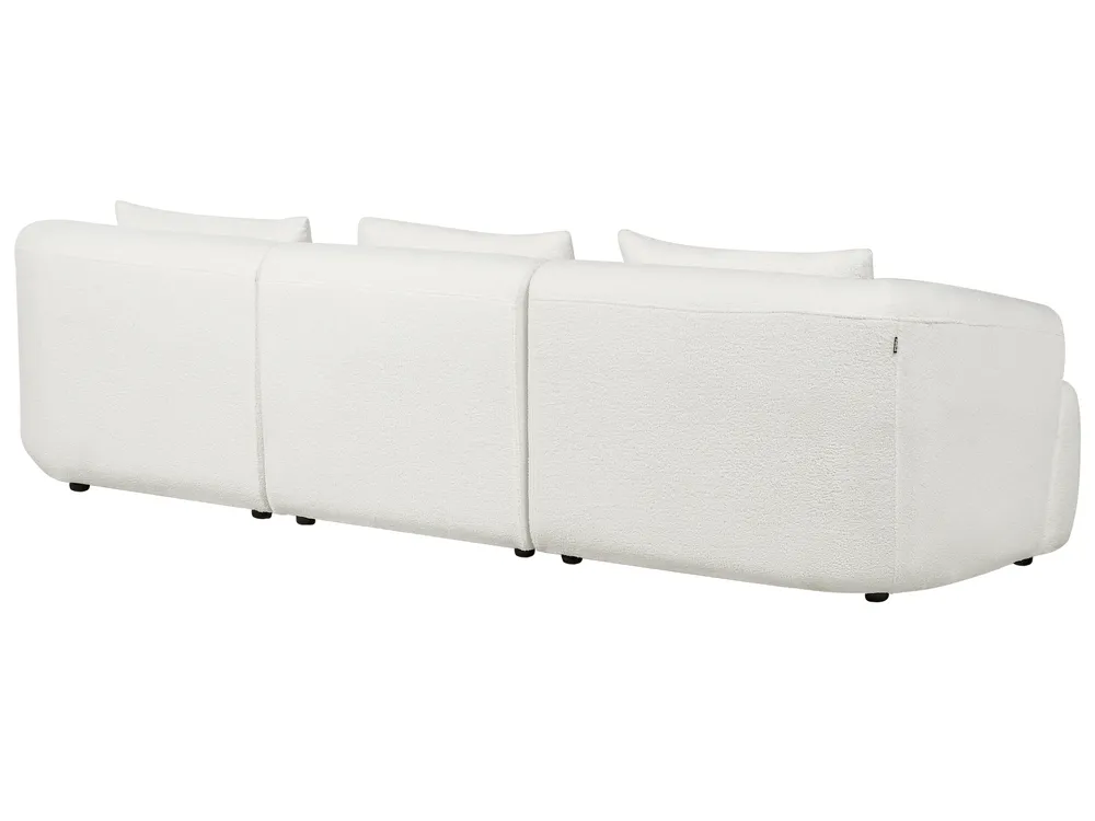 Hörnsoffa 3-sits SVANSELE Bouclé Off-White Vänstervänd_901664
