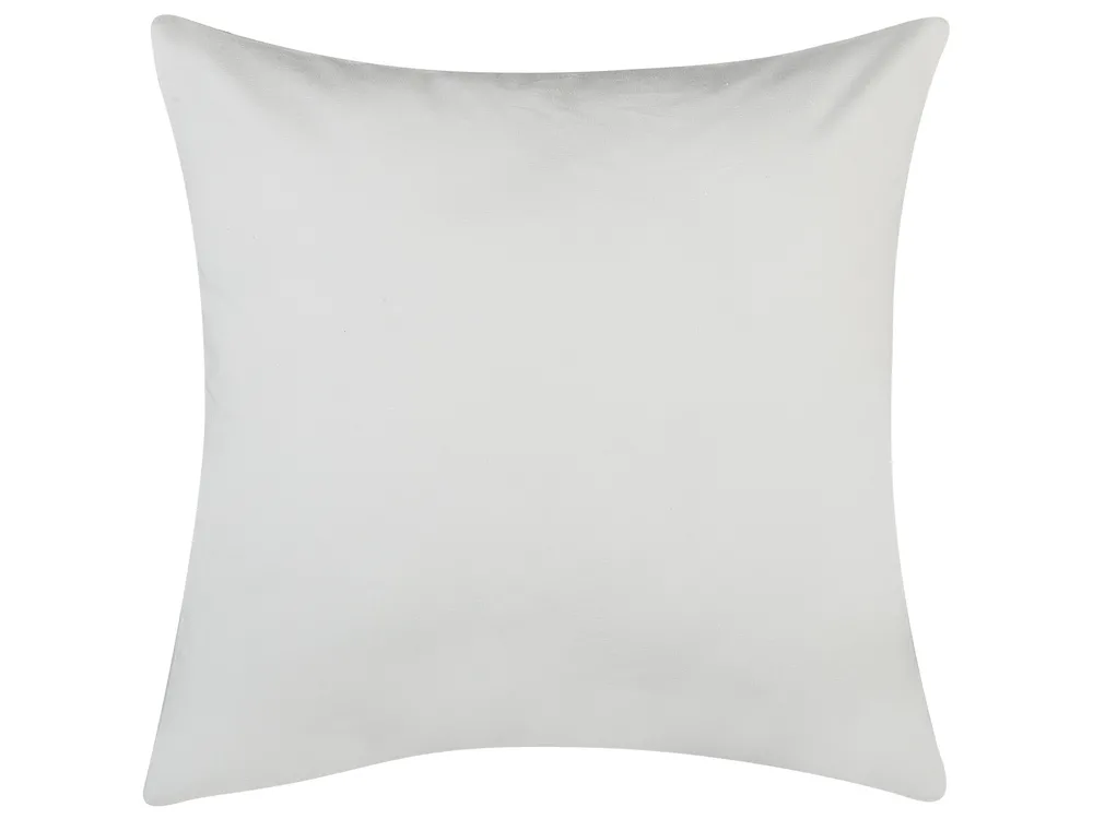 Set of 2 Decorative Cushions ALYSSUM 45 x 45 cm Cotton White Trellis Pattern_769226