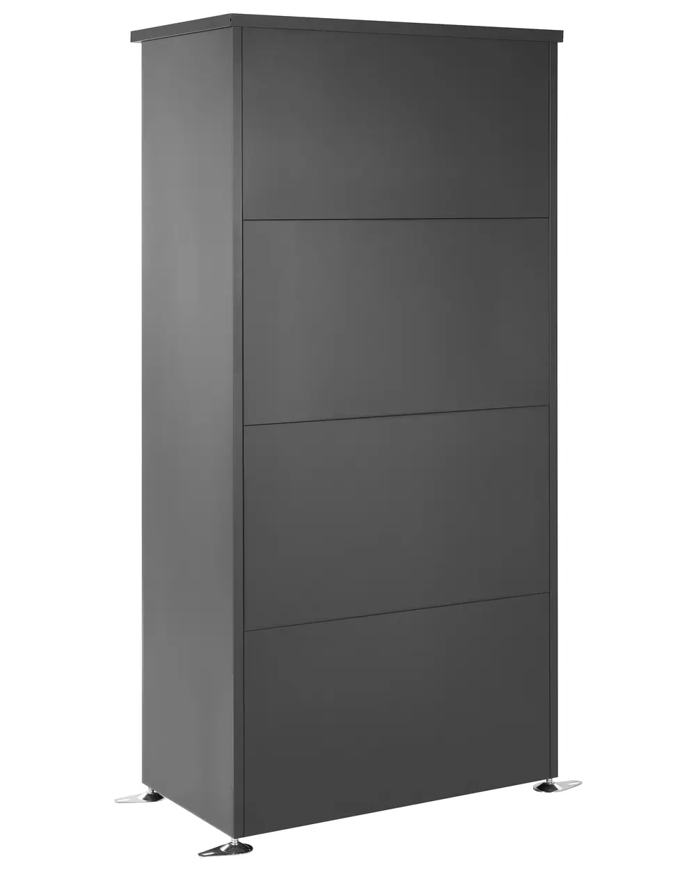 Garden Cabinet DORGALI 92 cm 188 cm Metal Graphite Grey_1131577