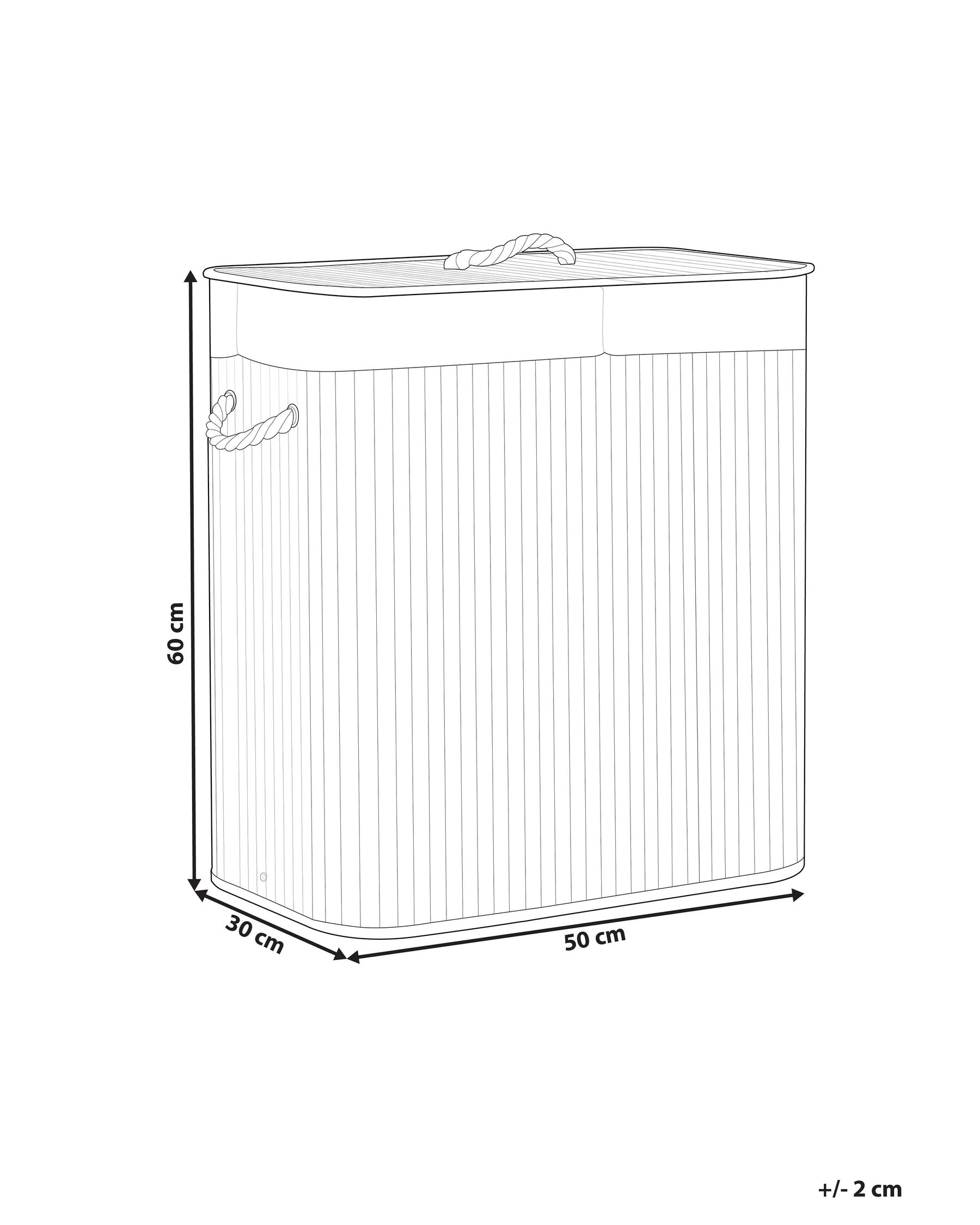 Laundry Basket KANDY Bamboo Light Brown 100 L_849220