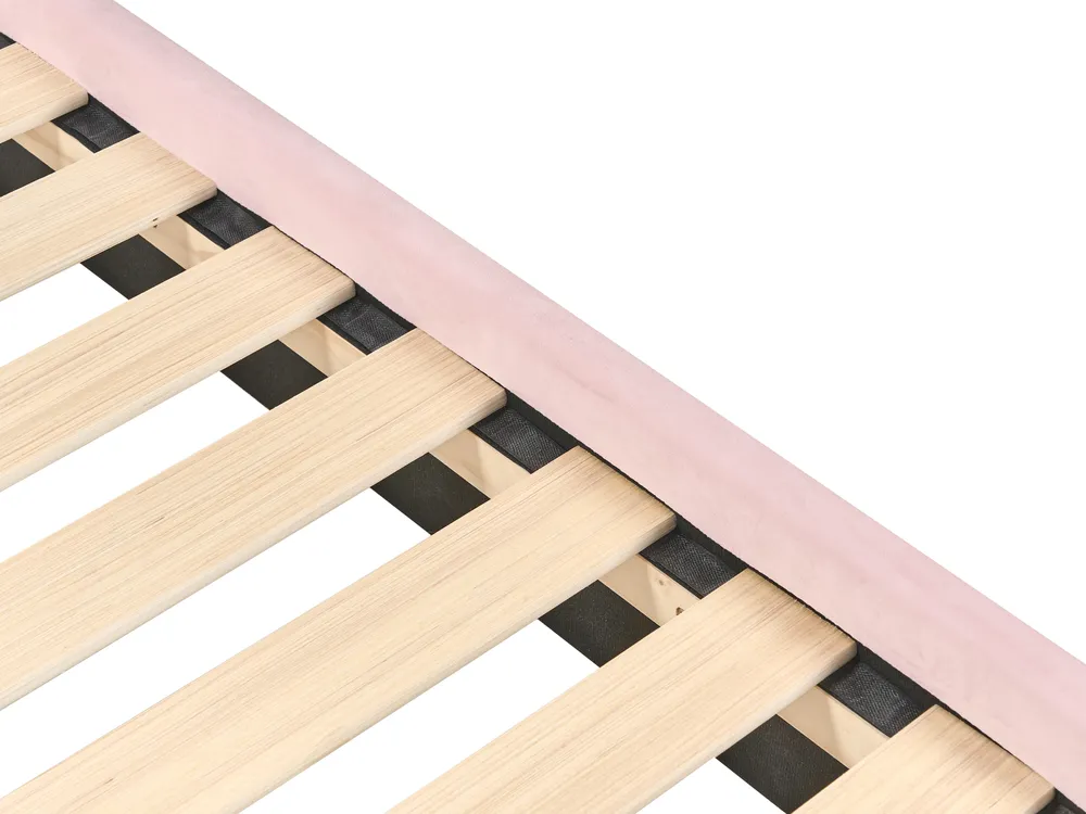 Lastensänky Kani Sametti LALLIAS 90 x 200 cm Vaaleanpunainen_984290