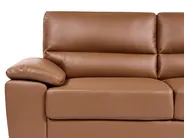 Sofa 3 Seater VOGAR Faux Leather Golden Brown_850621