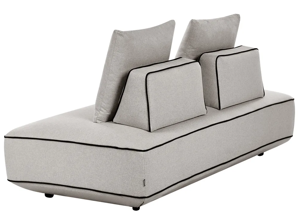 Chaise Longue SEILLANS Fabric Light Grey_1004518