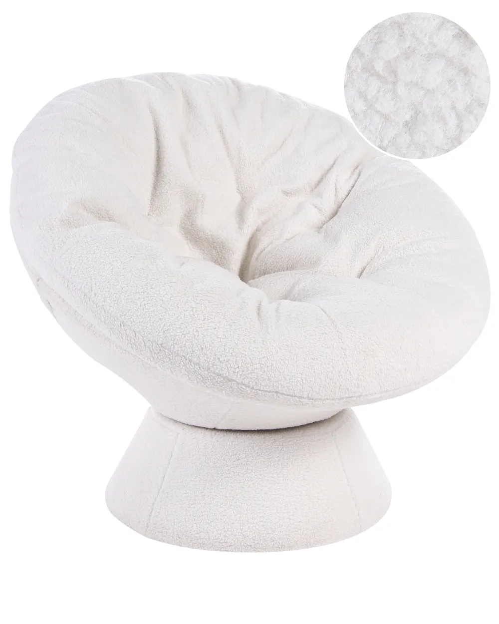 Swivel Armchair RINGSTED Boucle Off-White