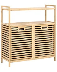 Vaskeriskap med vippbar front CEJAR 88 cm Bambus Lysebrun_1144736
