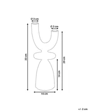 Ljusstake KRADENIK 33 cm Metall Guld_1012982