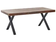 Dining Table CLIFTON Dark Brown 180 cm 90 cm Pine Wood_961112