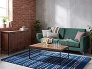 Sofa 3 Seater FENES Velvet Dark Green_1149359