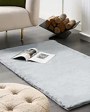 Faux Fur Rug MIRPUR Light Grey 80 x 150 cm_1186387