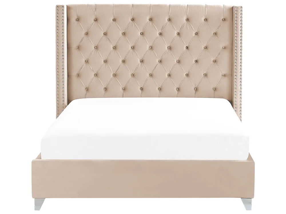 Sänky Sametti LUBBON 180 x 200 cm Beige_772917