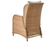 Garden Lounge Set with Table and Ottoman 2 Seater PONZA PE Rattan Brown_984552