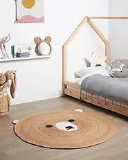 Barneteppe KOSALAR Beige ø 120 cm Jute_1188439