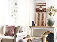 Väggdekoration i tyg SAIF 90 cm Ull Röd_1187358