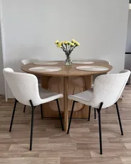 Dining Table KARLO Light Brown 120 cm 120 cm_1017916