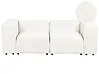Modular Sofa 2 Seater FALSTERBO Boucle White