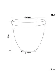 Kukkaruukkusetti 2 kpl TESALIA 40 cm Ruskea_842047
