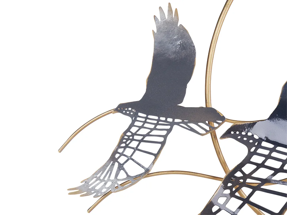 Wall Decor Bird TELLURIUM Metal 50 cm Gold_906627