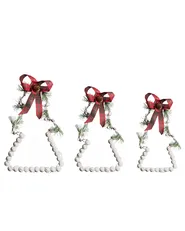 Set med 3 juldekorationer LED KYVESI 20/25/30 cm Julgran Vit_1027957