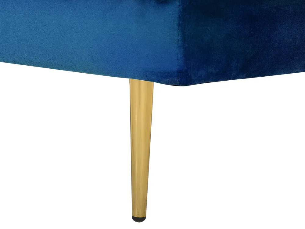 Right-Hand Chaise Longue MIRAMAS Velvet Navy Blue_739192