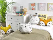 Throw Cushion KANPUR Cotton 53 x 43 cm White Hare_790730