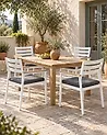 Set of 4 Garden Chairs with Cushions CAVOLI Metal Grey
