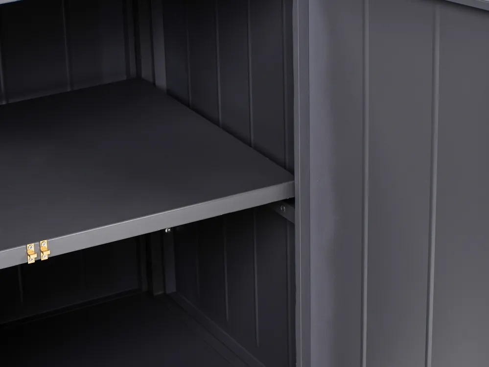 4 Piece Outdoor Kitchen Set with Sink VIGGIANO Graphite Grey Metal_1062071