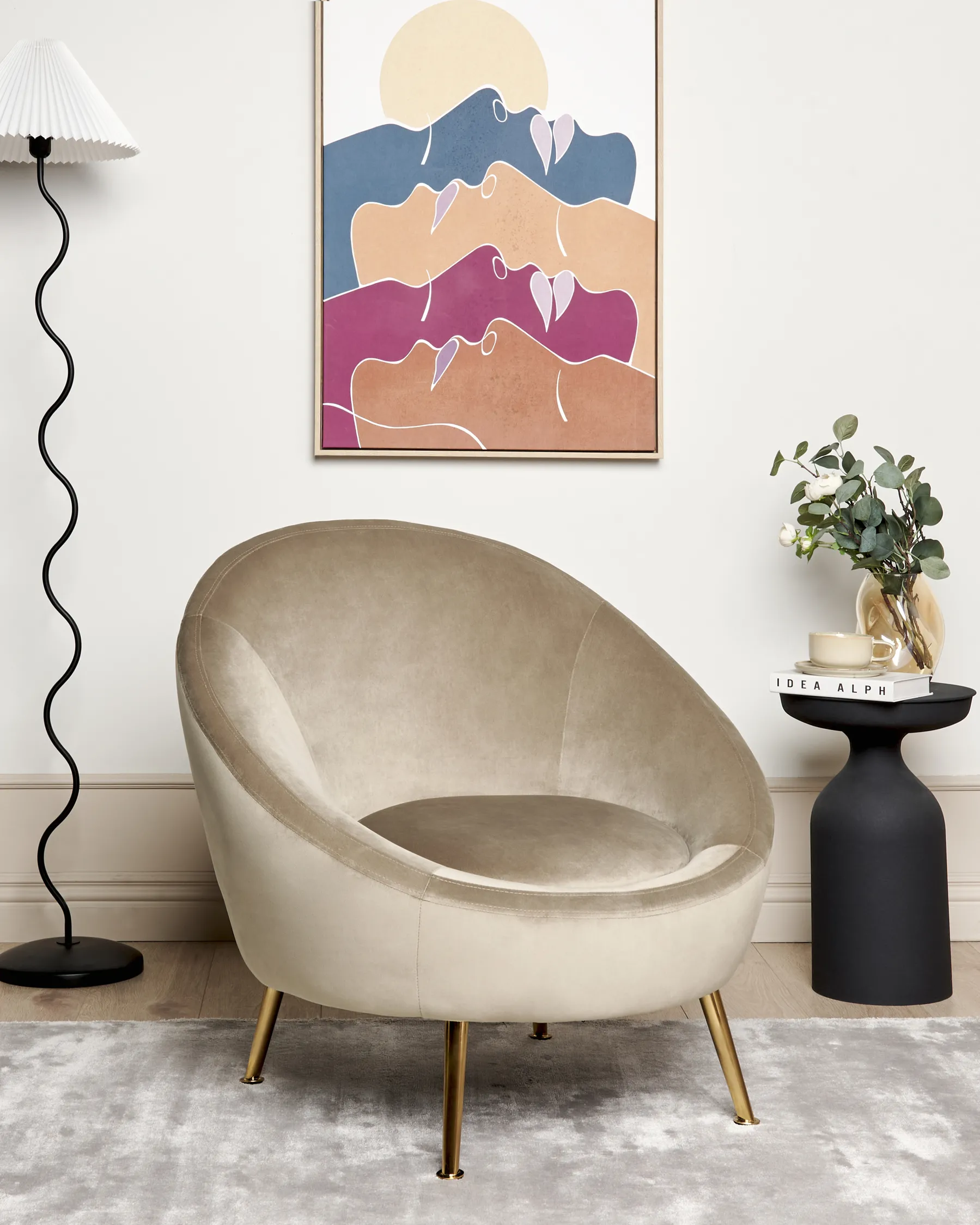 Armchair LANGA Velvet Taupe_897281