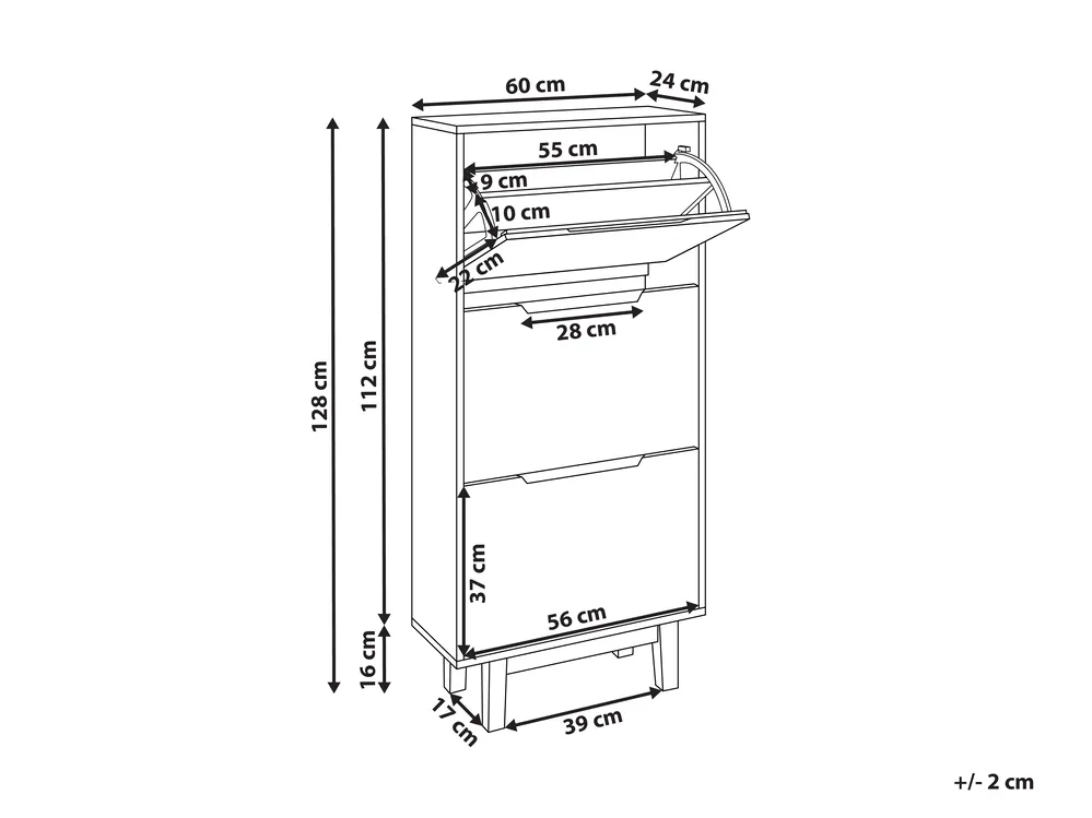 Shoe Storage Cabinet SANDFLY White_996487