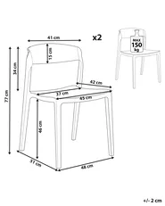 Set of 2 Dining Chairs SOMERS White_873410